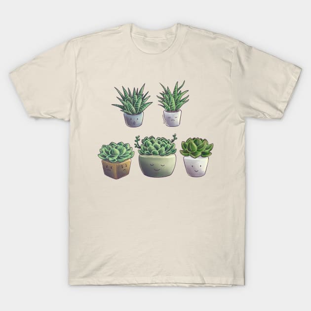 Succulents T-Shirt by leanzadoodles